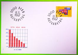1967 / ERSTTAGSUMSCHLAG / EFTA HANDEL ZOLLFREI