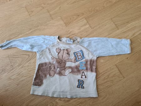 Langarmshirt Bär Motiv Grösse 80 