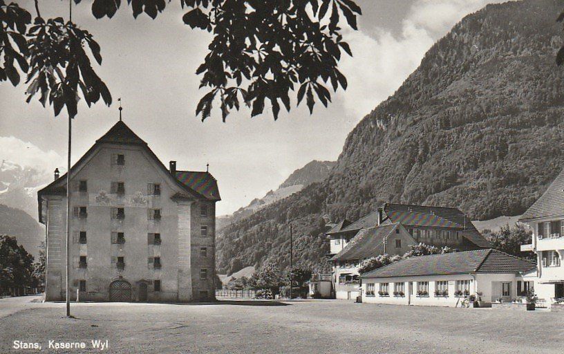 Ansichtskarten: Kaserne Wil, Stans – Gebraucht aus Aarburg von Aare10