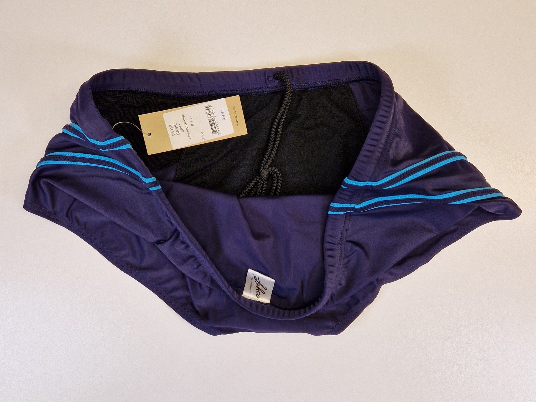 Lahco Costumi da bagno: Badehose Herren XL Lahco Basic Navy / Rabatt 50% - 70%!!! – Nuovo e nell'imballaggio originale da Braunau venduto da Brand-Store 8