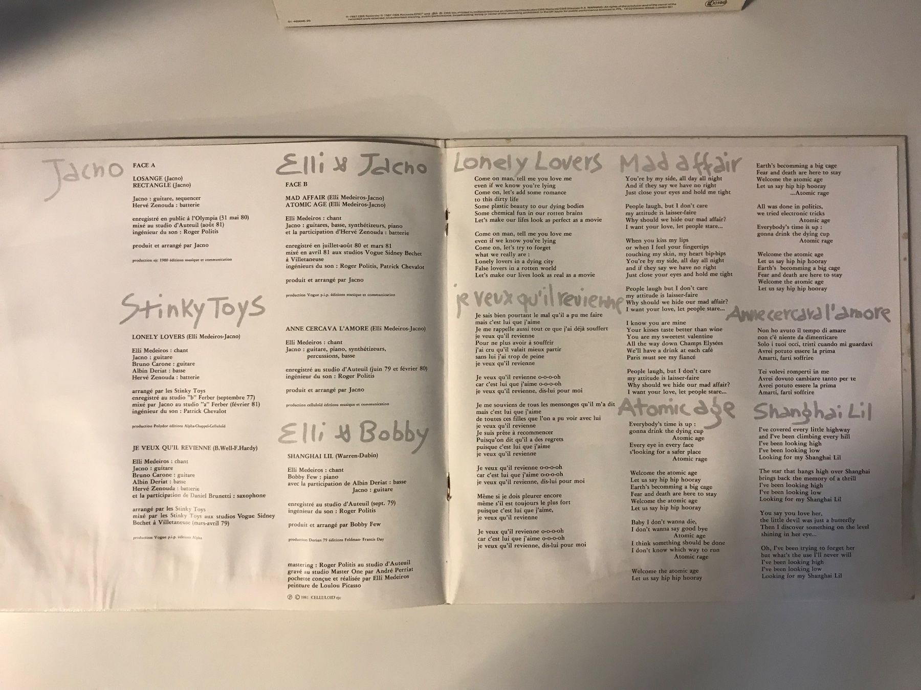 Schallplatten: Elli & Jacno - inédits 77-81 – Gebraucht aus Aesch BL von BlueMusicRecords 3