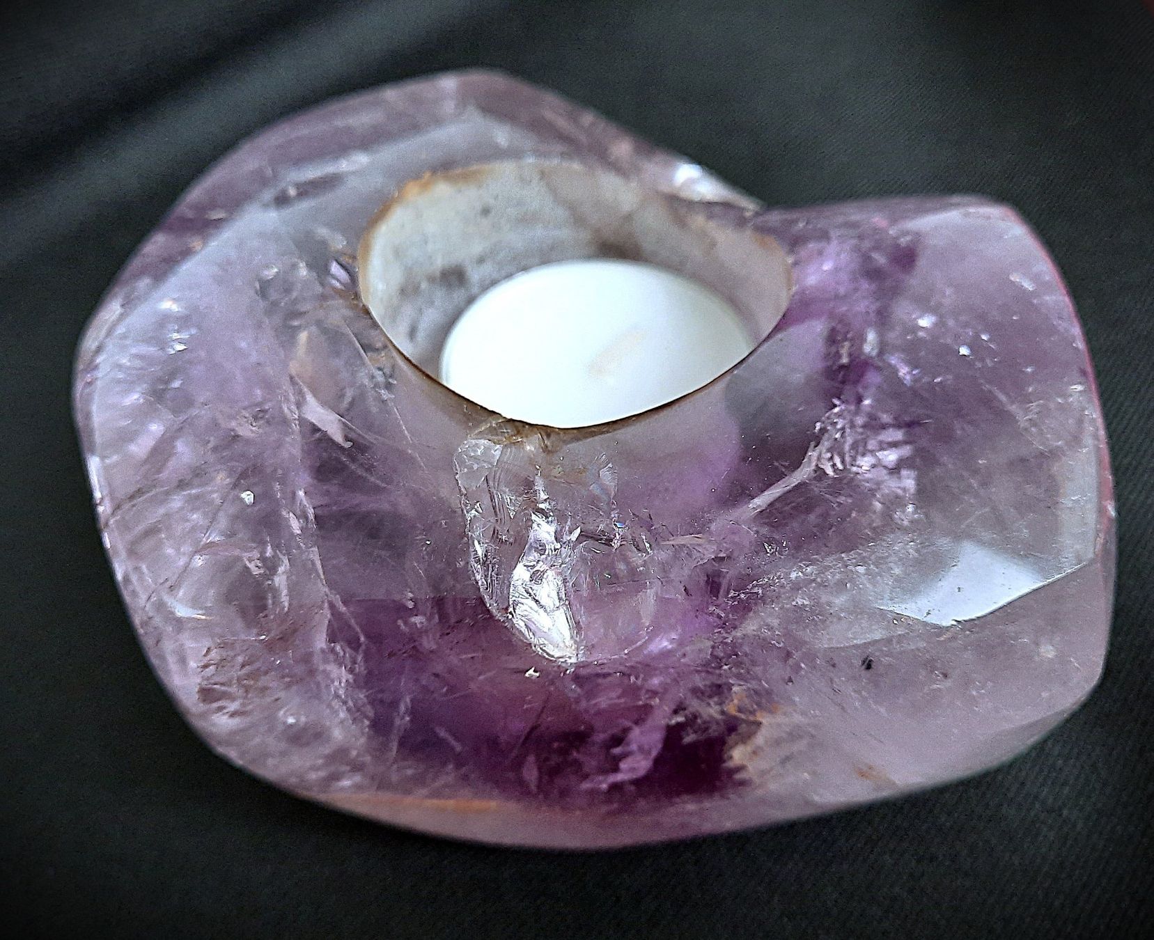 Pietre preziose: Amethyst, geschliffen Kerzenhalter – Usato da Beinwil am See venduto da Restwert_Beinwil 1