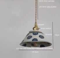 Lampe suspendue LED en céramique,  style nordique moderne