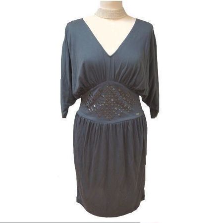 Guess - Neues Kleid mit Nieten - grau - Grösse M