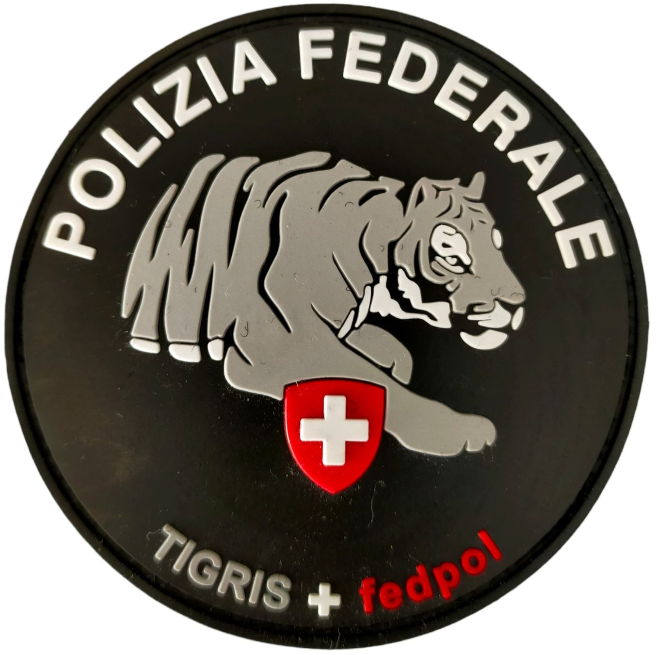 Swiss Plaketten & Abzeichen: Polizia Federale Patch Tigris fedpol mit Klett – Neu und originalverpackt aus Emmenbrücke von F.ingl-1947