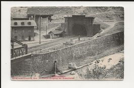 AK 1908 Gotthardbahn Tunnel-Eingang bei Göschenen