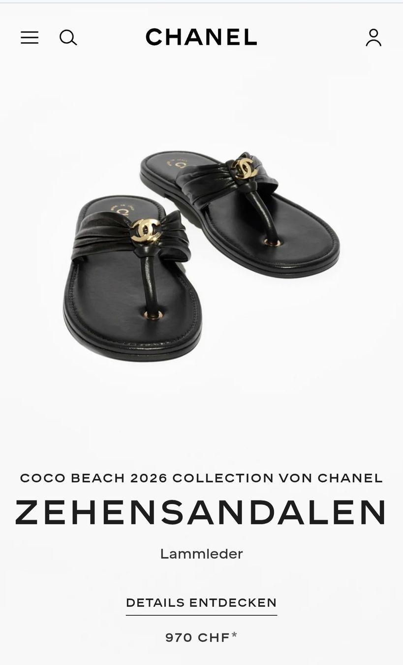 Chanel Chaussures femmes: CHANEL COCO BEACH 2026 Flip Flop aus Leder – D'occasion à Erlenbach ZH par nlh 5