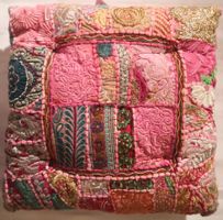 Dekokissen Patchwork 37x37cmx9cmNr.26 Bodenkissen Yogakissen