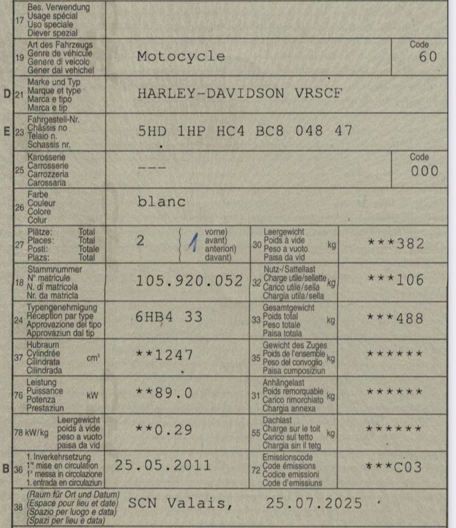 Harley-Davidson Chopper: Harley Davidson VRSFC V-ROD – Usato da Val-d'Illiez venduto da LuckLuc 5
