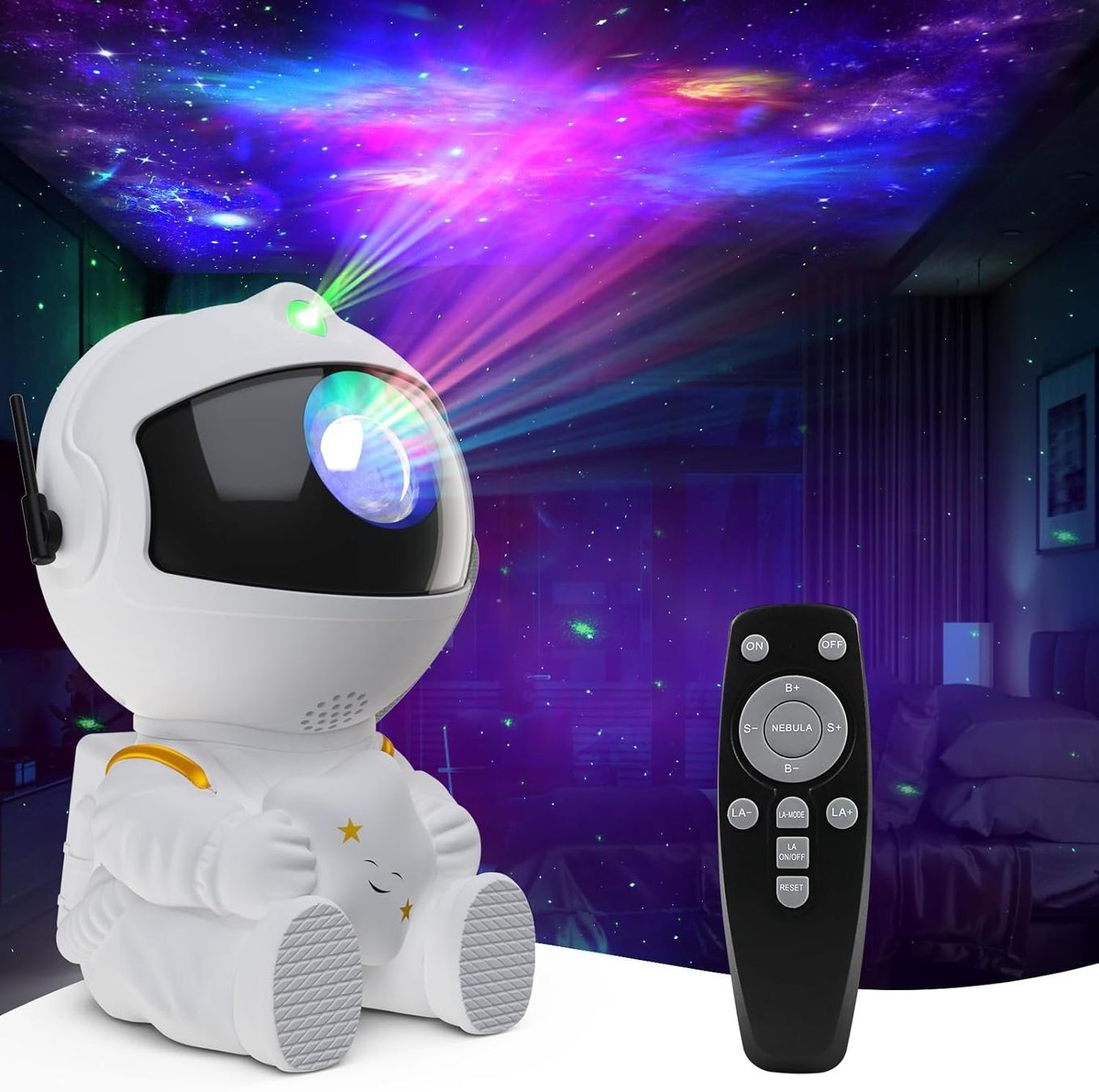 Lampade: Mini LED-Sternenhimmel Projektor Astronaut – Nuovo e nell'imballaggio originale da Châtelaine venduto da topshop.switzerland