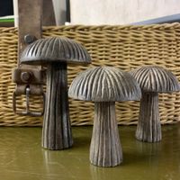 3-er Set grosse Pilze / mushroom Holz