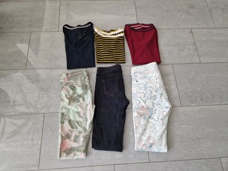 Kleiderpaket 6-teilig mit Hosen und Sweatshirts Gr. S