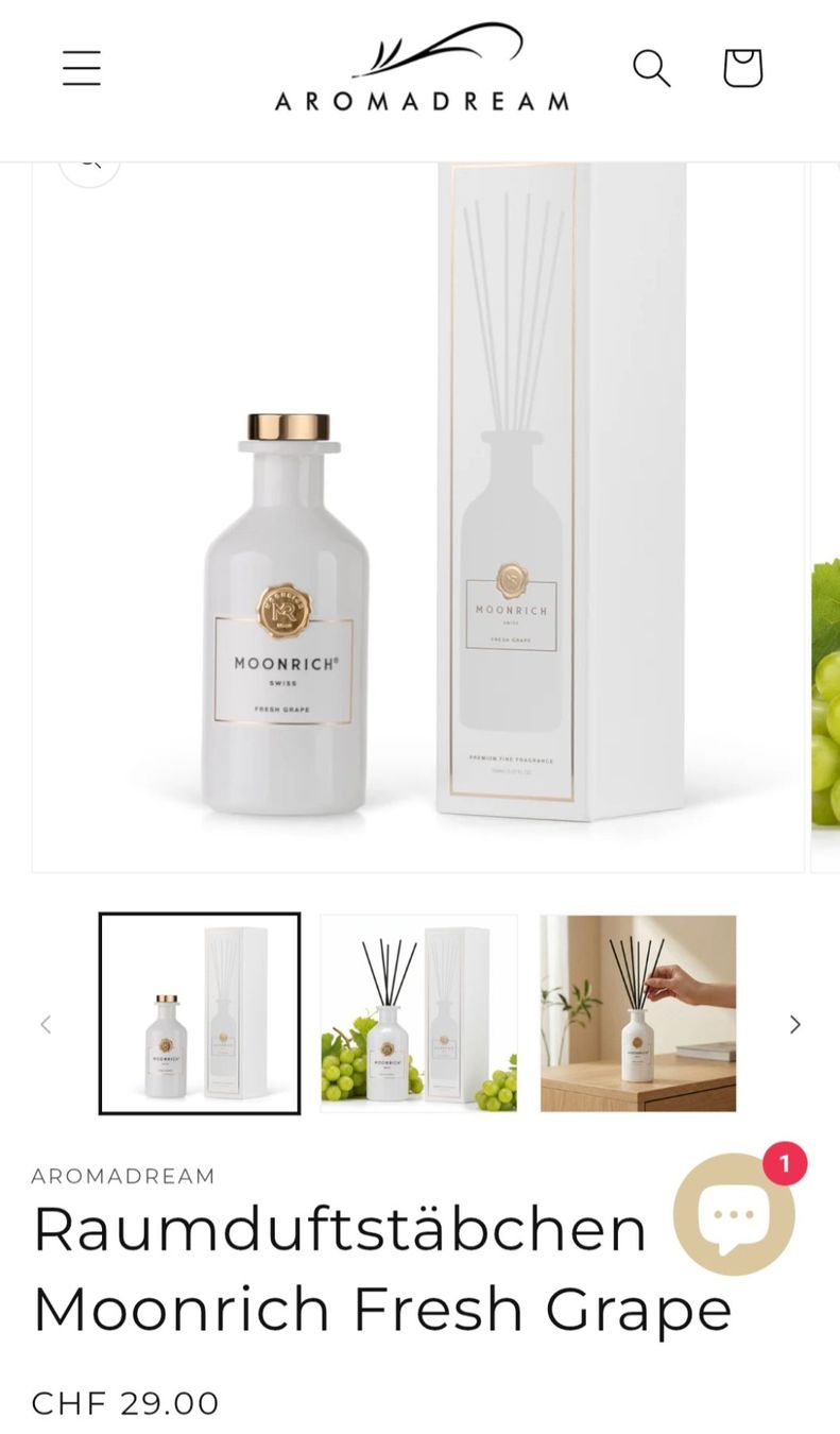 Spray per ambienti: Moonrich Raumduft Fresh Grape – Usato da Stansstad venduto da InStyle8 1
