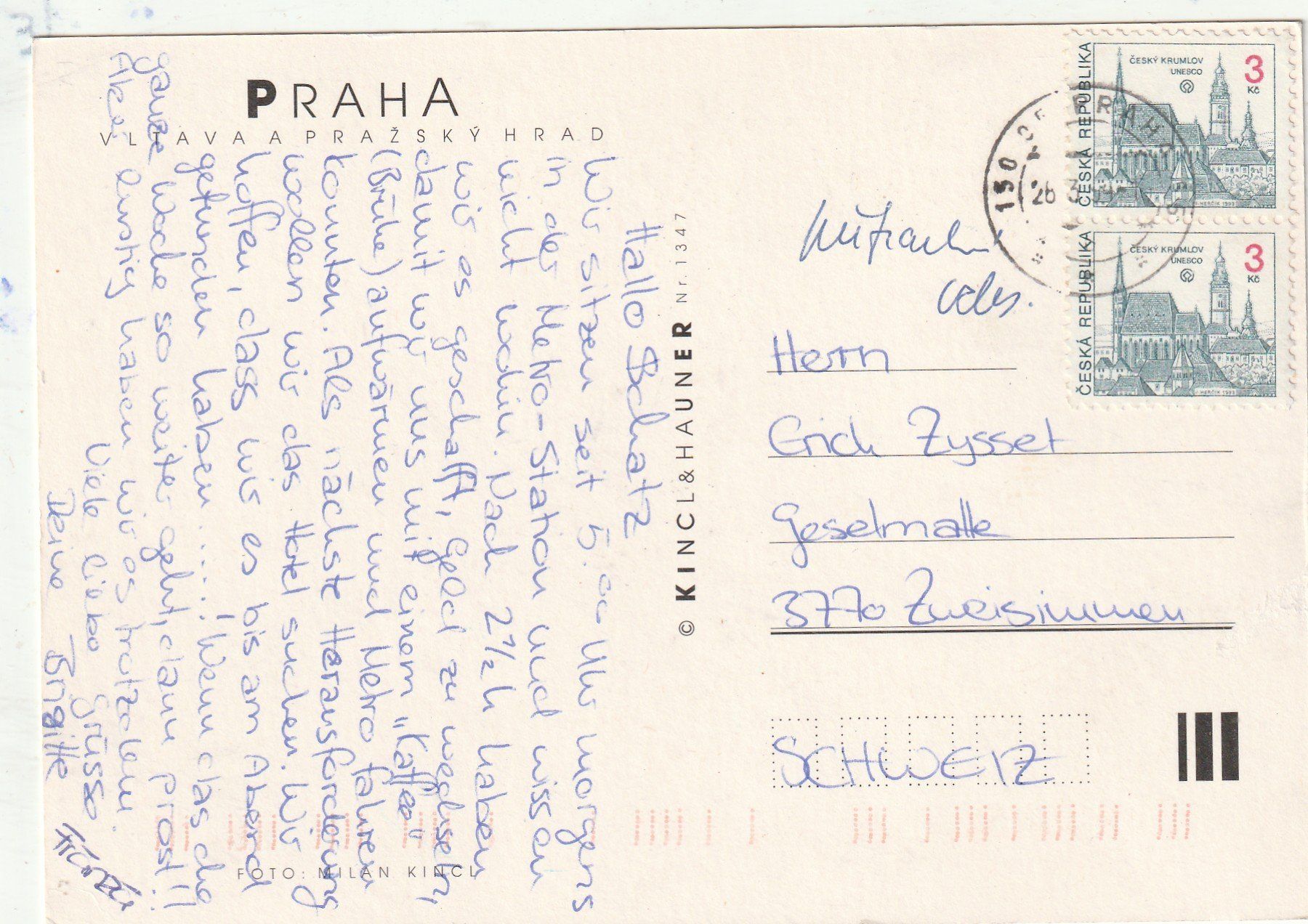 Cartoline postali: Prag – Usato da Lumbrein venduto da made02 1