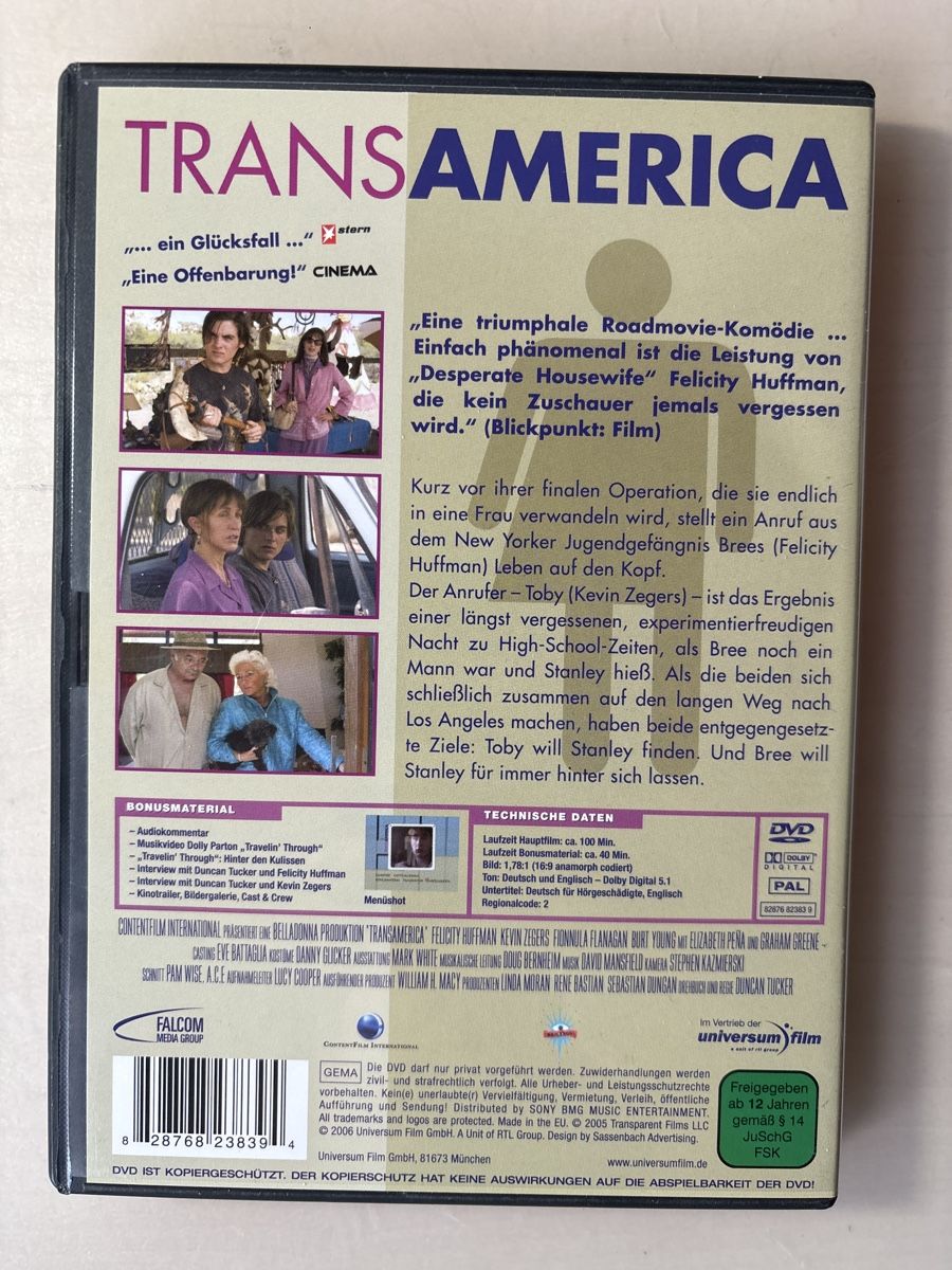 Tutti i DVDs: Transamerica (0605) – Usato da Ruswil venduto da Slivio_ 1