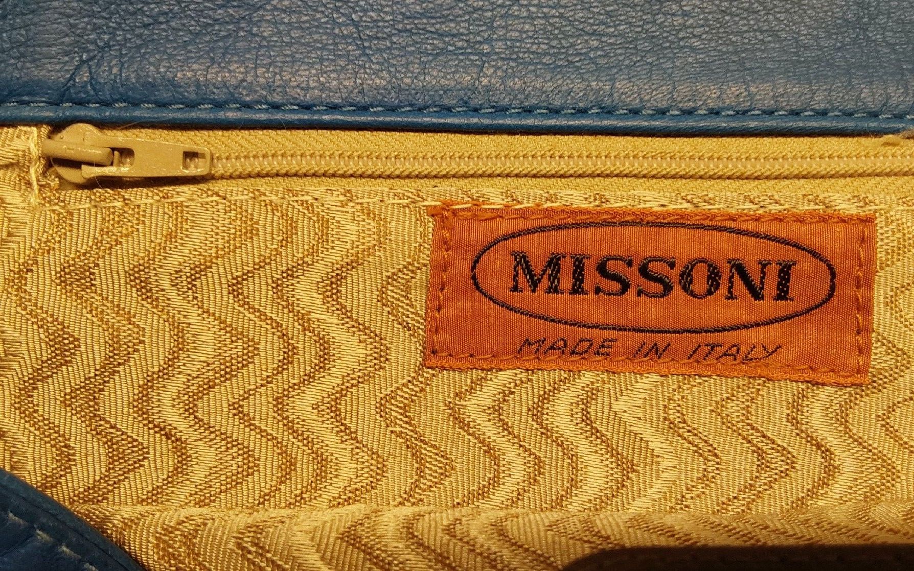 Missoni Borse da donna: Tasche Leder blau Missoni – Nuovo (secondo la descrizione) da Köniz venduto da scopello12 7