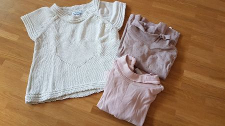 Set 2 langearm Tshirt & 1 Pulli Verbaudet 86cm wie neu