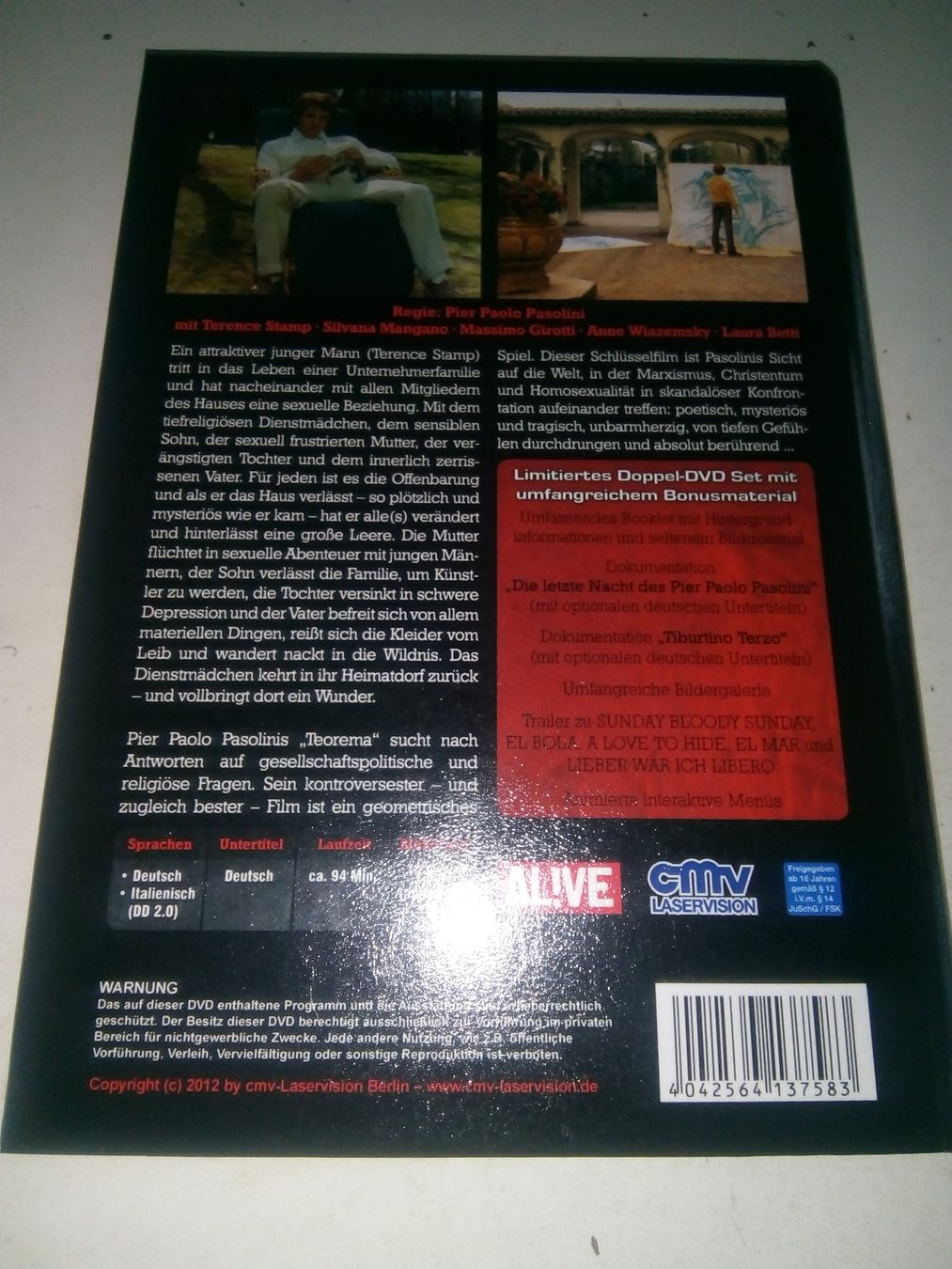 Tutti i DVDs: Pasolini - Teorema (Limited 2-DVD Collectors Edition + Bookl – Usato da St.Galllen venduto da elkaphone 6