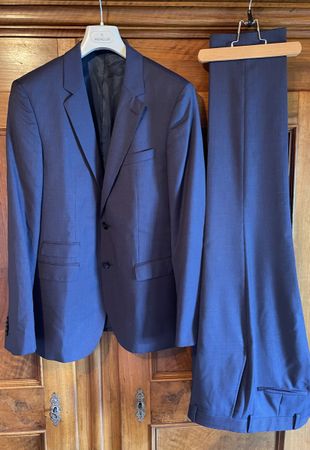 Costume bleu marine, taille 38 (48 italienne)