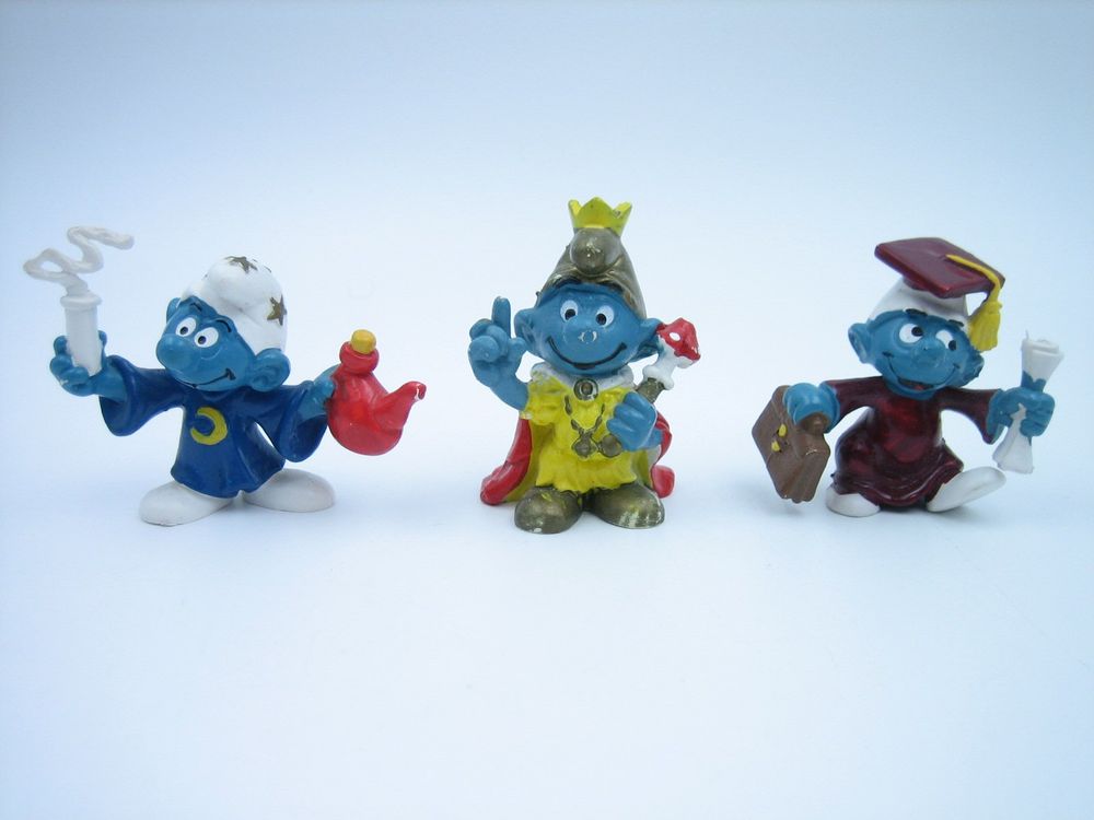 schl-mpfe-3-st-ck-k-nig-zauberer-schleich-80-er-jahren-gebraucht-in