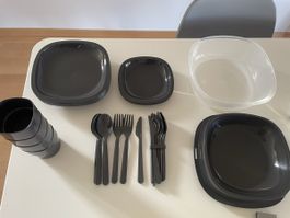 Picknick-Set Camping Geschirr Koffer Campinggeschirr Outdoor
