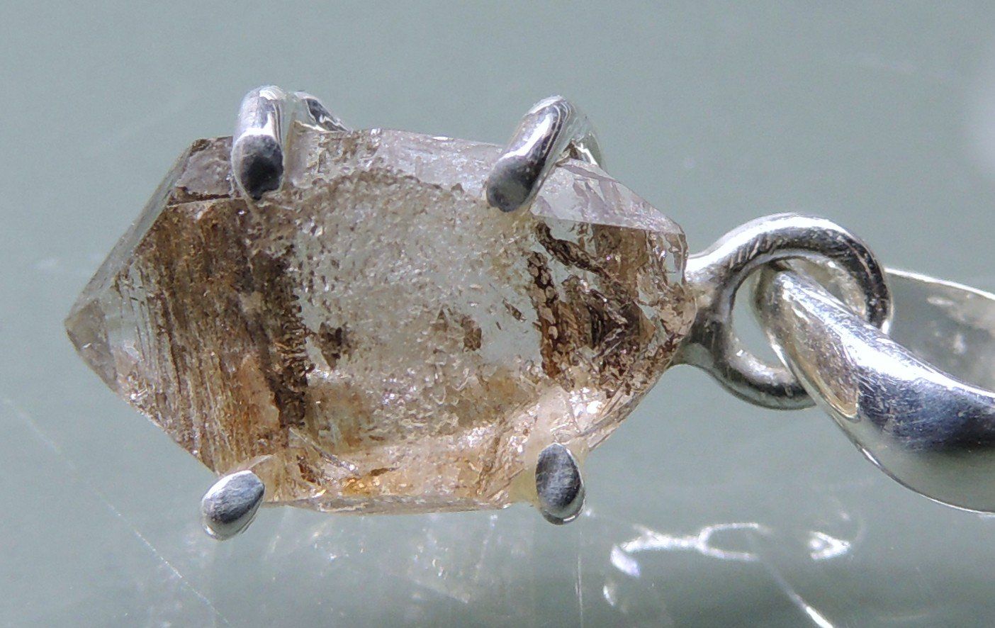 Ciondoli: Herkimer Diamant Doppelender Silber 925 Anhänger – Nuovo e nell'imballaggio originale da Waldenburg venduto da schaller707 4