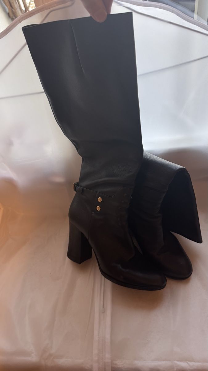 Dolce & Gabbana Scarpe da donna: Dolce&Gabbana Leather Knee-High Boots - Size 37 – Usato da Oberengstringen venduto da elen_75