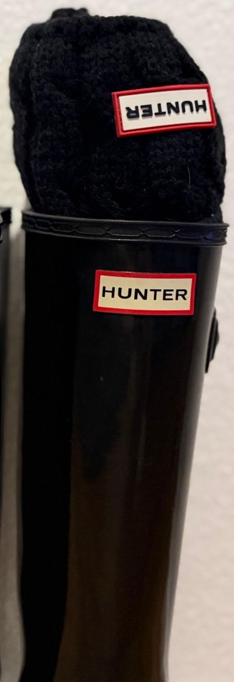 Hunter Damenschuhe: Schwarze Hunter Gummistiefel mit Socken - Grösse 37 – Neu (gemäss Beschreibung) aus Winterthur von Yavuz19