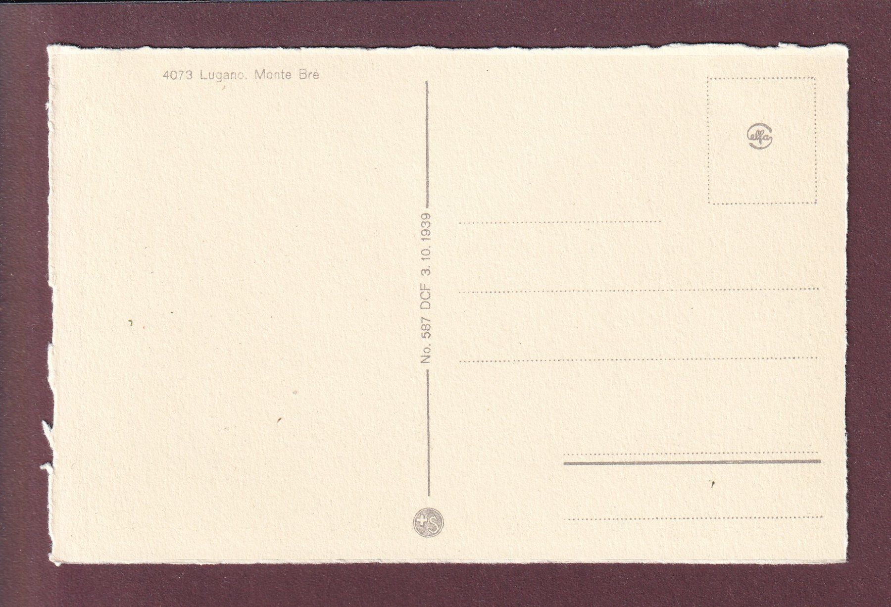 Cartoline postali: LUGANO - Monte Brè – Usato da Pully venduto da nicecards 1