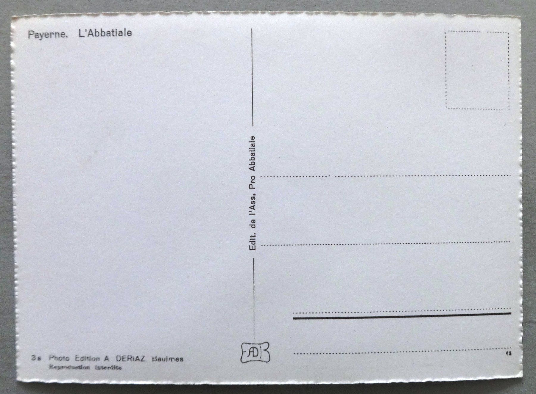 Cartoline postali: Payerne - L' Abbatiale – Usato da Fétigny venduto da Billy2miny 1