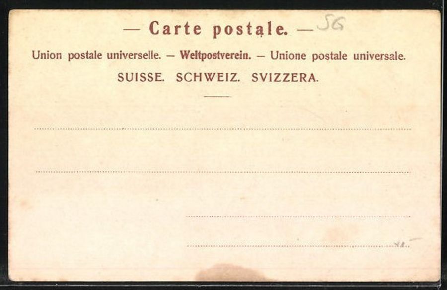 Cartoline postali: St. Gallen, Marktgasse um 1900 – Usato da Frauenfeld venduto da POML 1