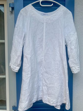 Weiss Leinenbluse M