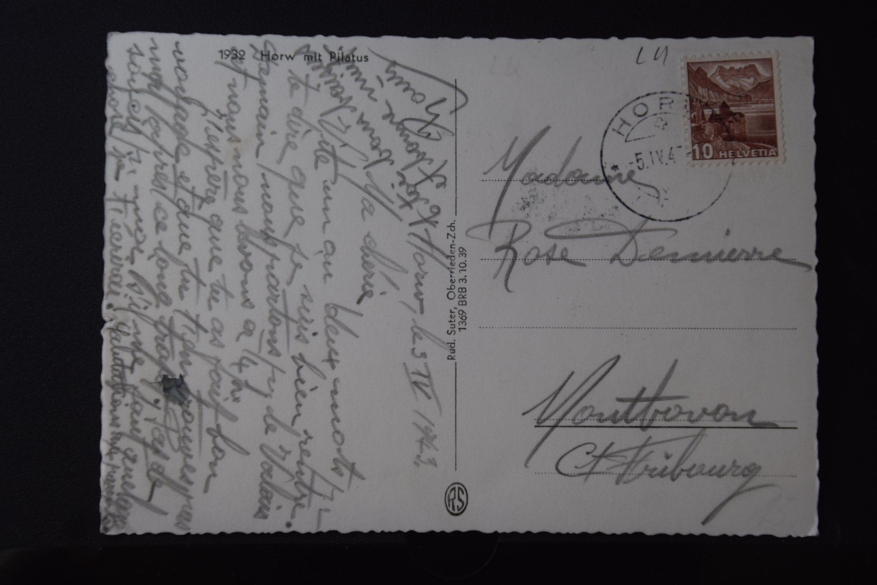 Cartoline postali: AK Luzern, Horw 1943 – Usato da Luzern venduto da CH2018 1