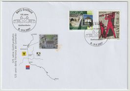 Erstfeld, 125 Jahre Gotthardbahn 2007, Sonderstempel