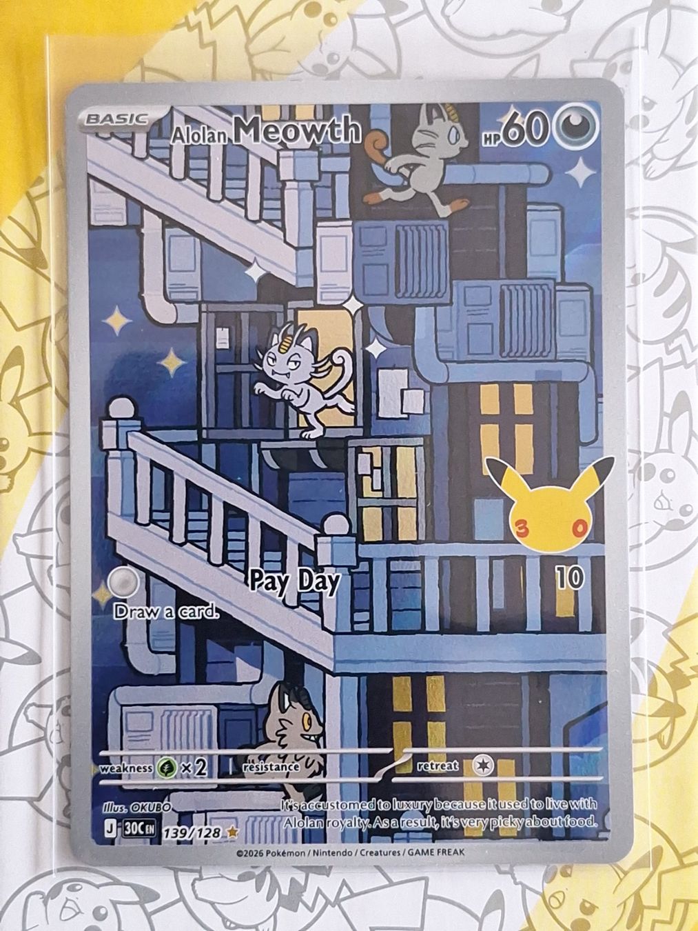 Pokémon Sammelbilder & Trading cards: Alolan Meowth - 30th Celebration – Gebraucht aus Altstätten SG von GGsGameshop