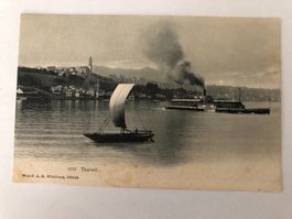 Thalwil  (vom See mit Dampfschiff) 1909