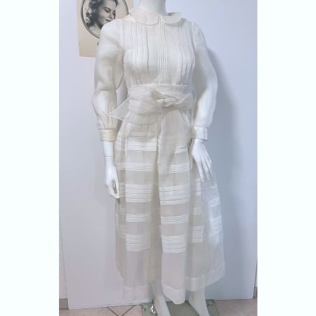 Kleid Kommunionskleid XS Wedding Hochzeit Seidenorganza 60s