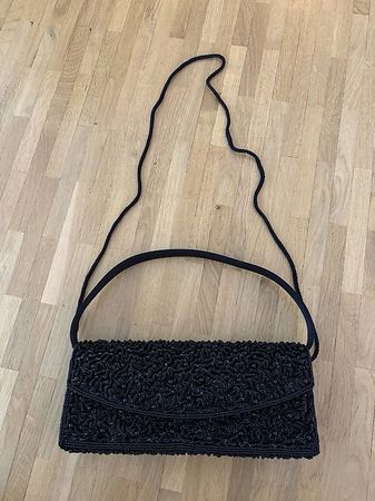 Cocktail Tasche mit Pailletten schwarz