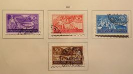 LIECHTENSTEIN 1937 (Mi. Nrn. 152-155) gestempelt