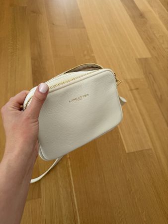 Umhängetasche Lancaster weiss Leder guter Zustand