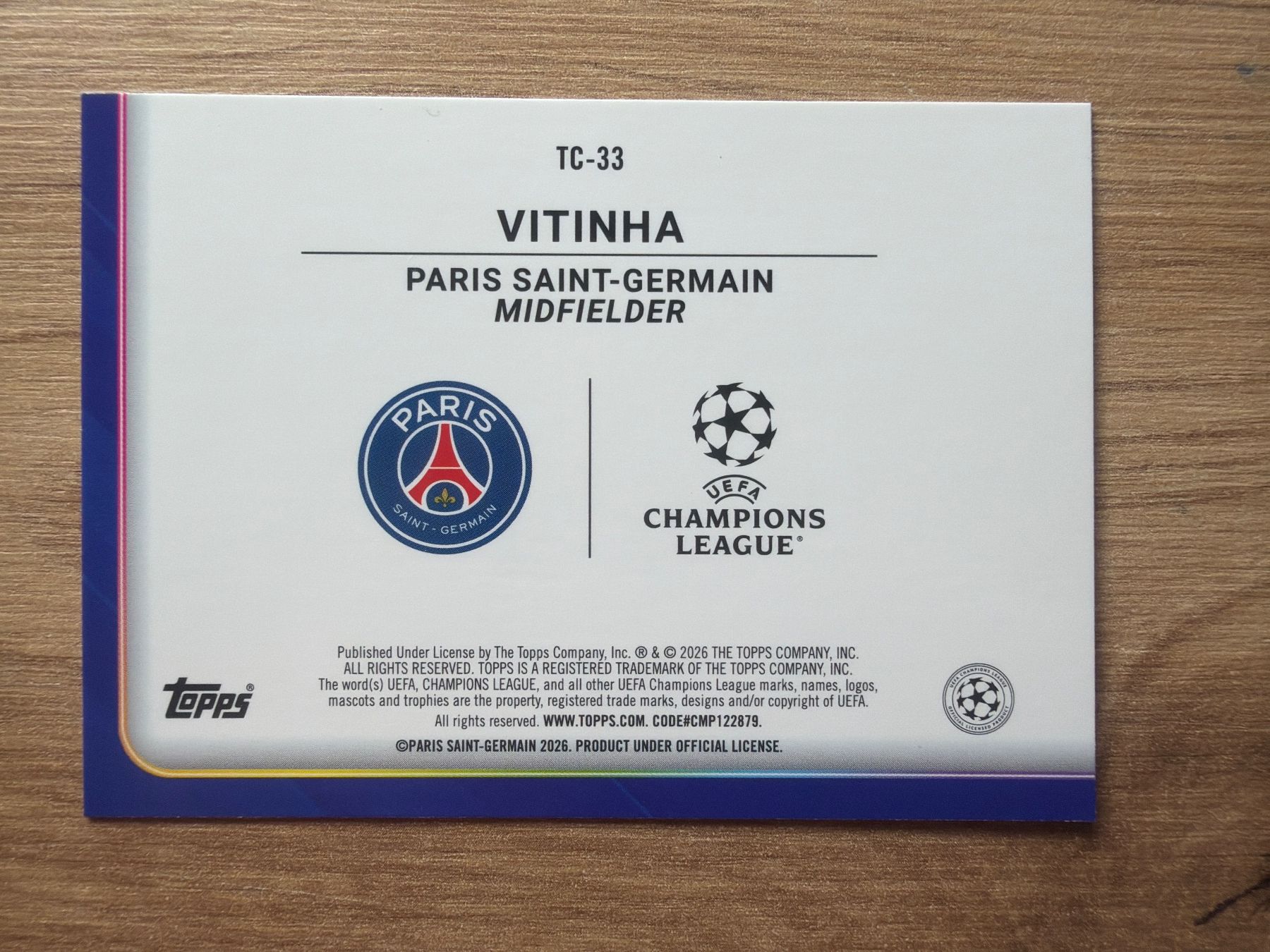 Topps Carte collezionabili: Soccer Vitinha Trophy Chasers Topps Flagship 25/26 – Usato da Netstal venduto da Clutch79Cardz 1