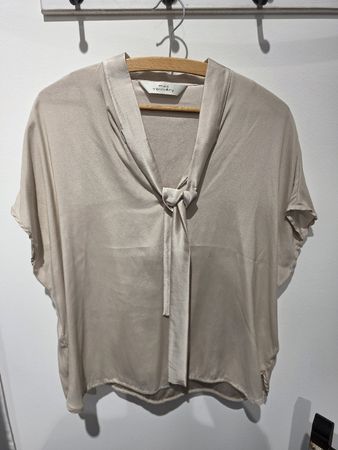 Damen Bluse Max Volmary Seidenmischung beige Grösse 40