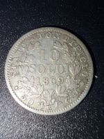 10 Soldi 1869 Papst - Silbermünze 835/1000