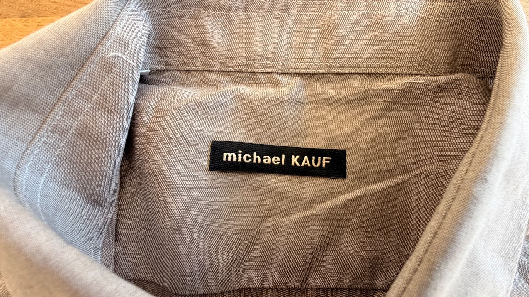 Camicie: Hemd - MICHAEL KAUF Kurzarm grau ca. Gr. XXL 45-46 – Usato da Winterthur venduto da Secondhand-Family 2
