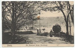 ZÜRICH Am Alpenquai (hinten Zürichberg)