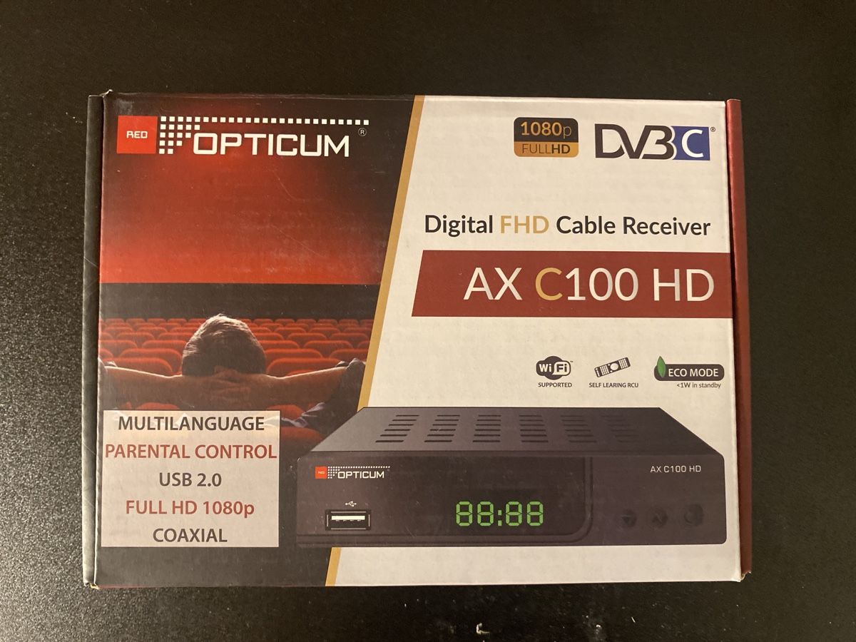 Ricevitori: Opticum AX C100 HD DVB-C Digital Receiver Full HD Neu – Usato da Goldau venduto da Speedpage