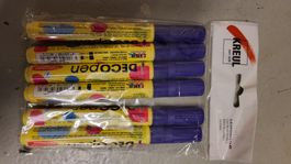 6 Stück violette Kreul Deco Pen, Neu