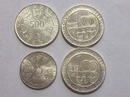 Lot Österreich Schilling Silbermünzen .
