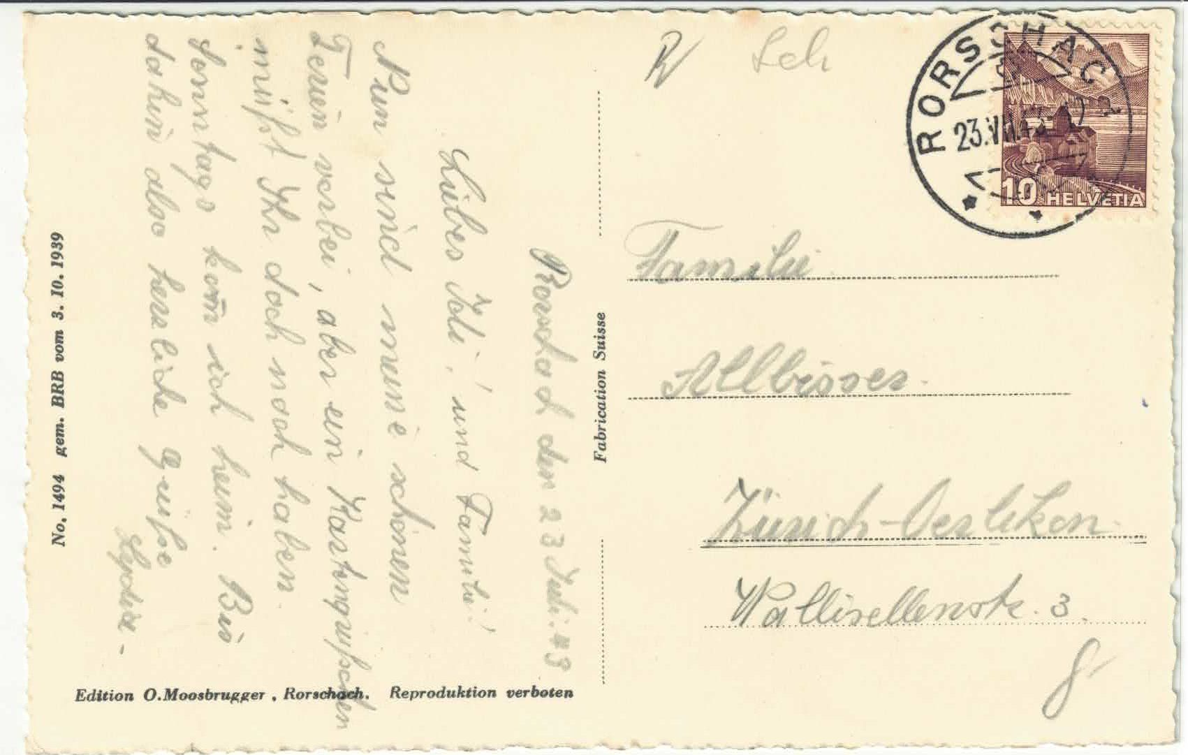 Cartoline postali: Rorschach - Sturmwellen – Usato da Ettingen venduto da Kartenplanet 1