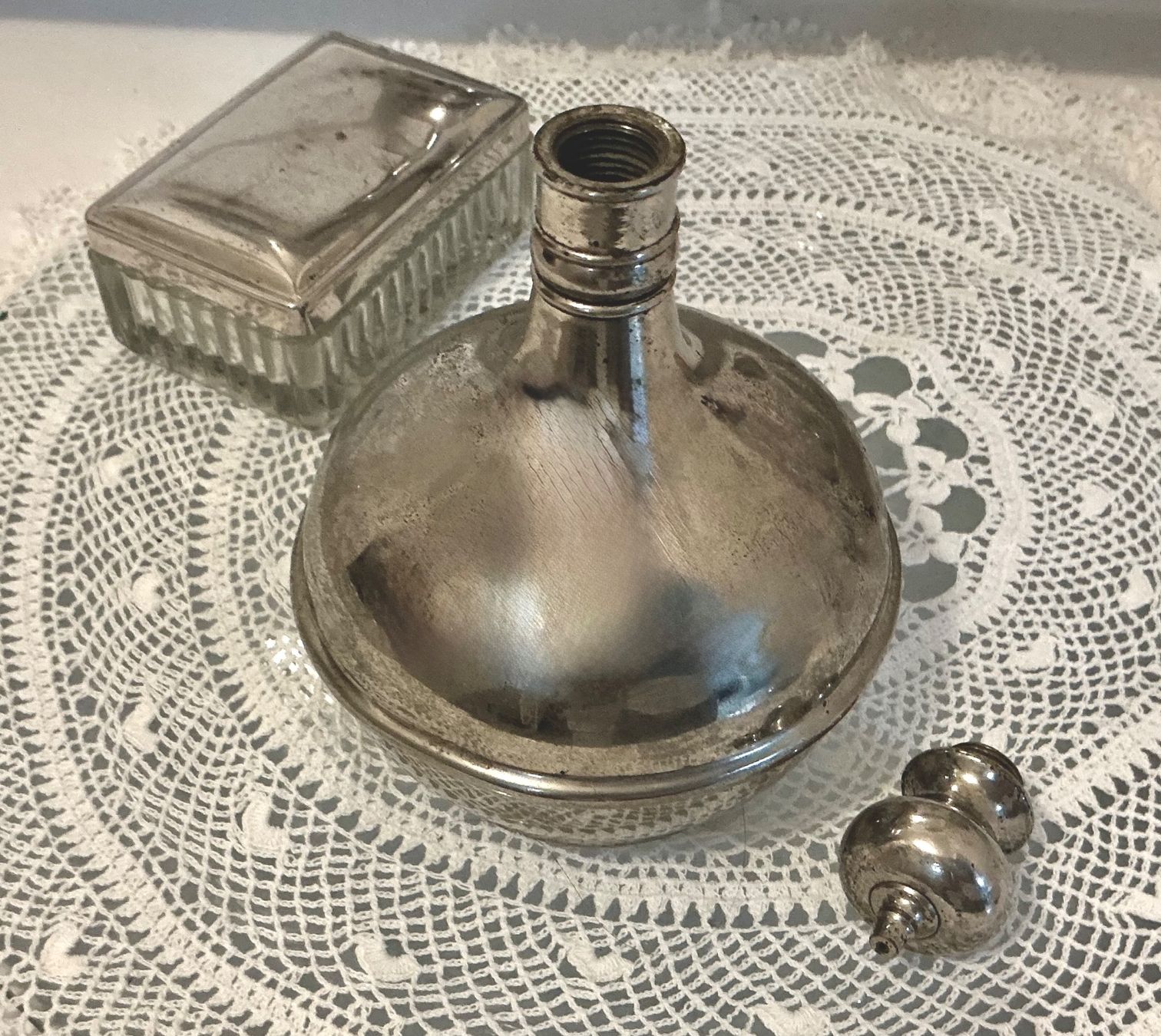 Flaschen: URALTE ROSENWASSER FLASCHE COIFFEUR 1920 – Gebraucht aus Zell LU von Silvermemory 1